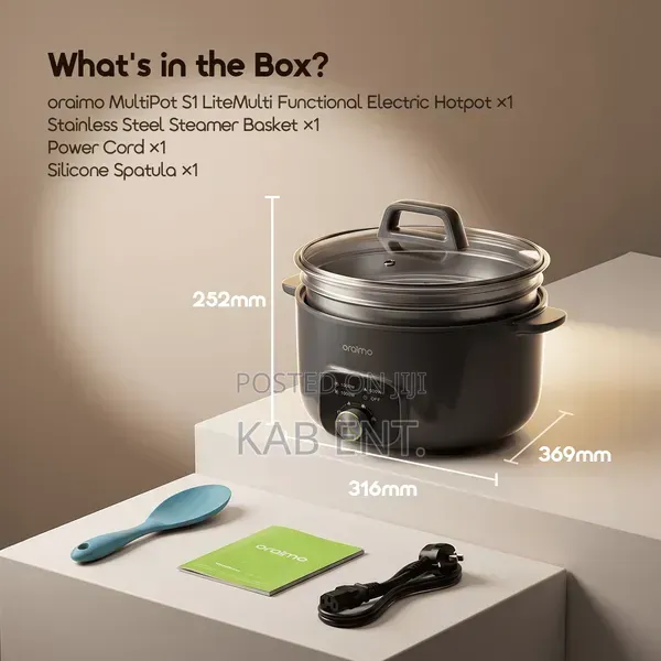 Oraimo Multipot S1 Lite – Multi-Functional Electric Hotpot