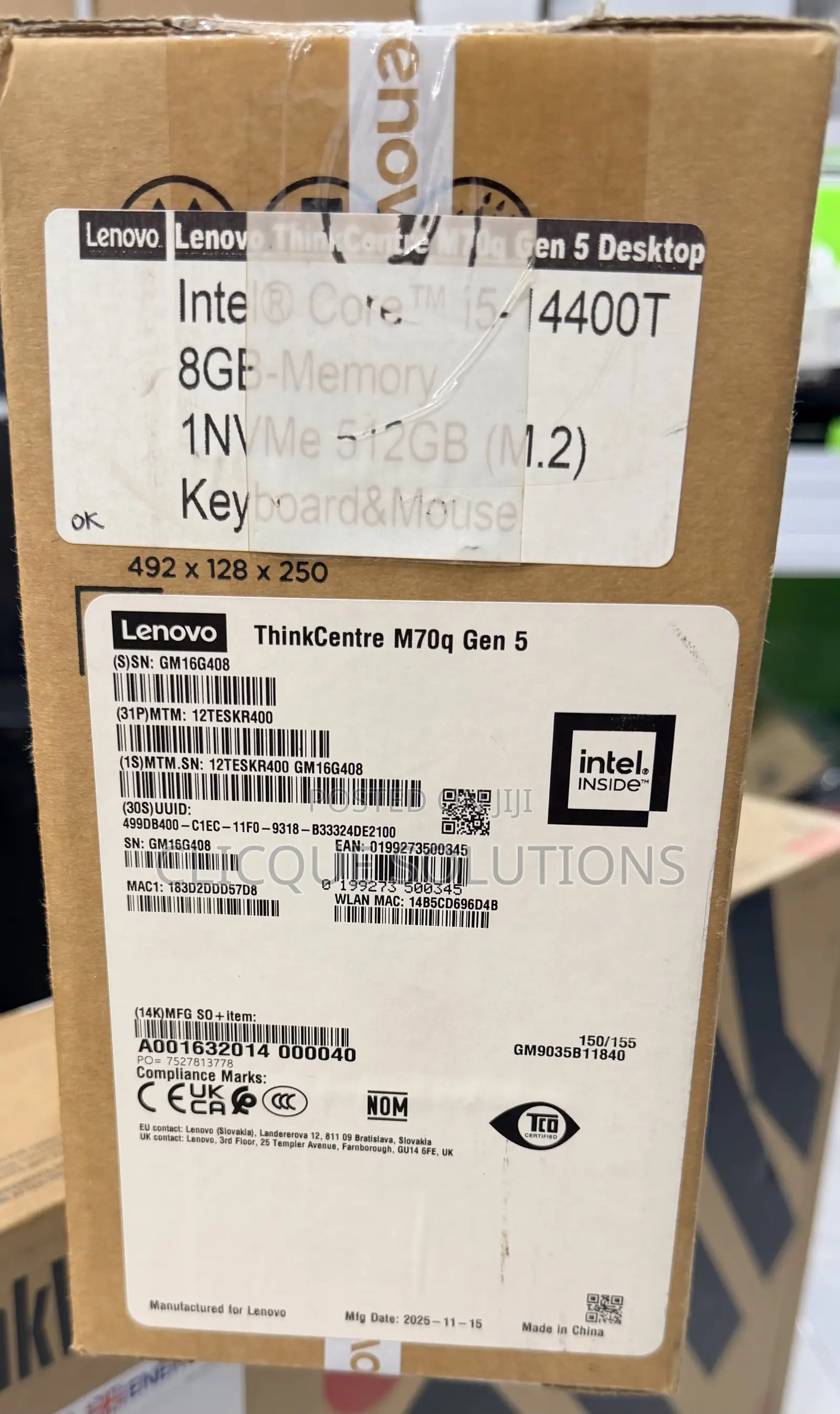 New Desktop Computer Lenovo 8GB Intel Core i5 SSD 512GB