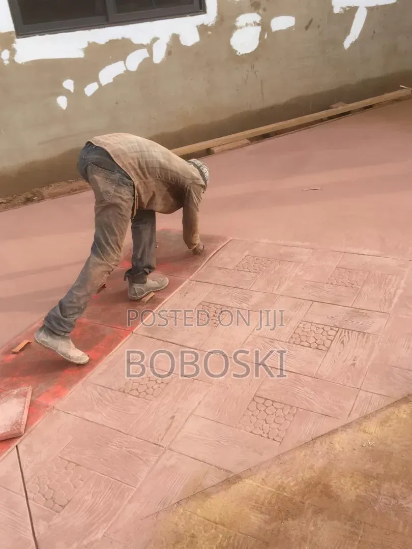 Terracotta Colour Stamp Concrete