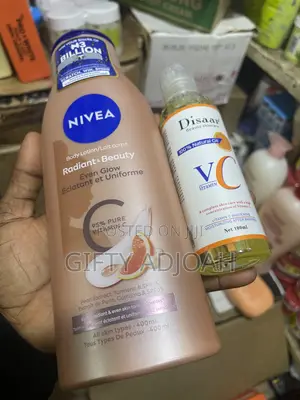 Nivea Vitamin C Lotion and Disaar Vitamin C Oil for Glowing Skin