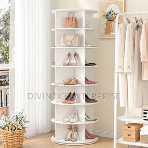 7-Tier 360° Rotating Shoe Rack Tower