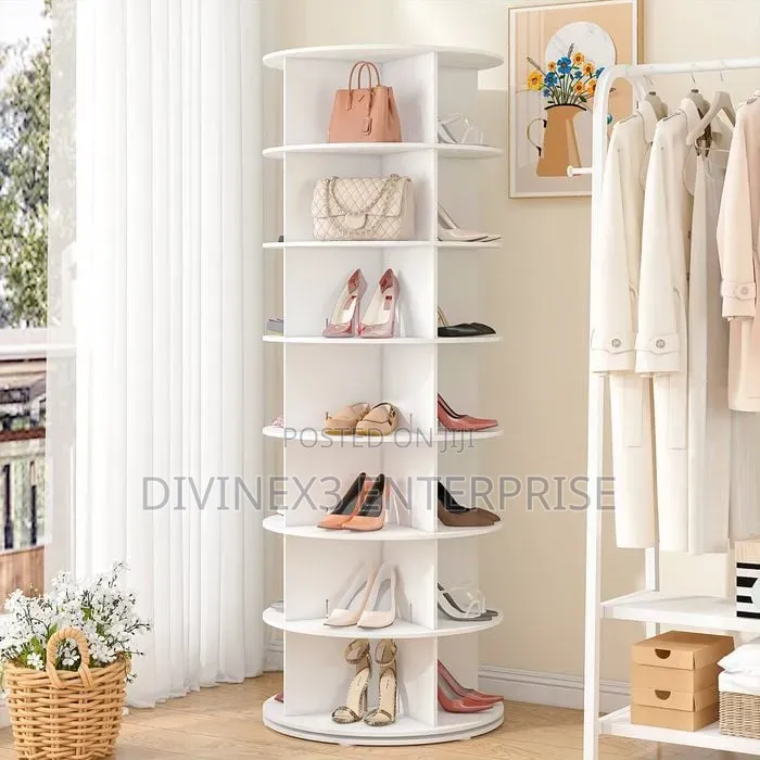 7-Tier 360° Rotating Shoe Rack Tower