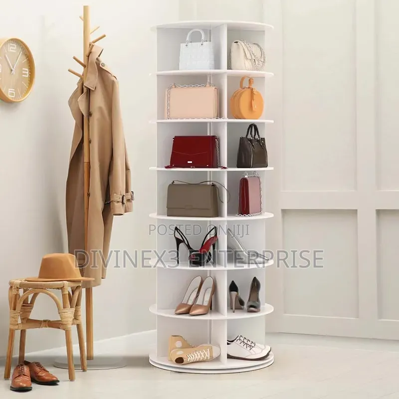 7-Tier 360° Rotating Shoe Rack Tower