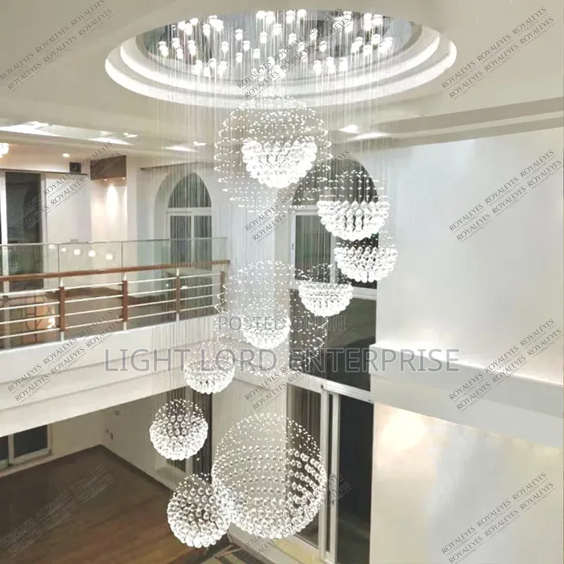 11 Sphere Crystal Chandelier 8feet