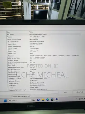 Laptop Dell Latitude 7400 8GB Intel Core i5 SSD 256GB