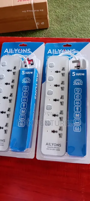 Ailyons 5-Way Power Extension Socket 2500W