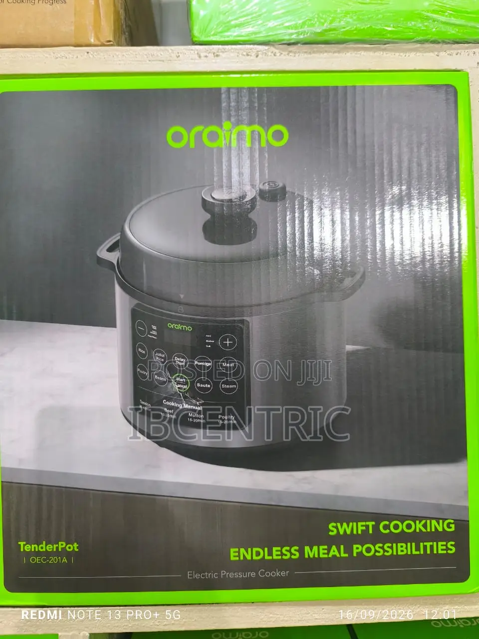 Oraimo TenderPot Electric Pressure Cooker
