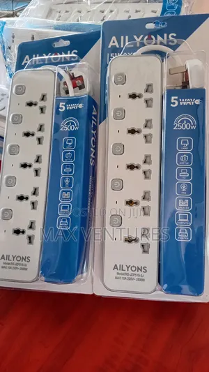 Ailyons 5-Way Power Strip With Individual Switches