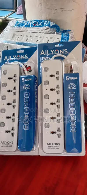 Ailyons 5-Way Power Strip With Individual Switches