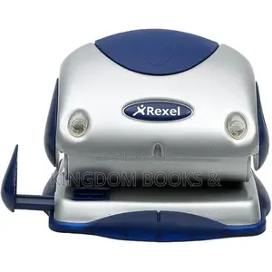 Rexel P225 Precision Heavy Duty Office Hole Punch - Silver/Blue