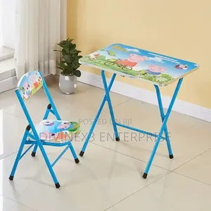 Foldable Kids Study Table Chair Set