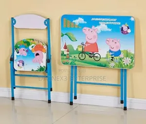 Foldable Kids Study Table Chair Set