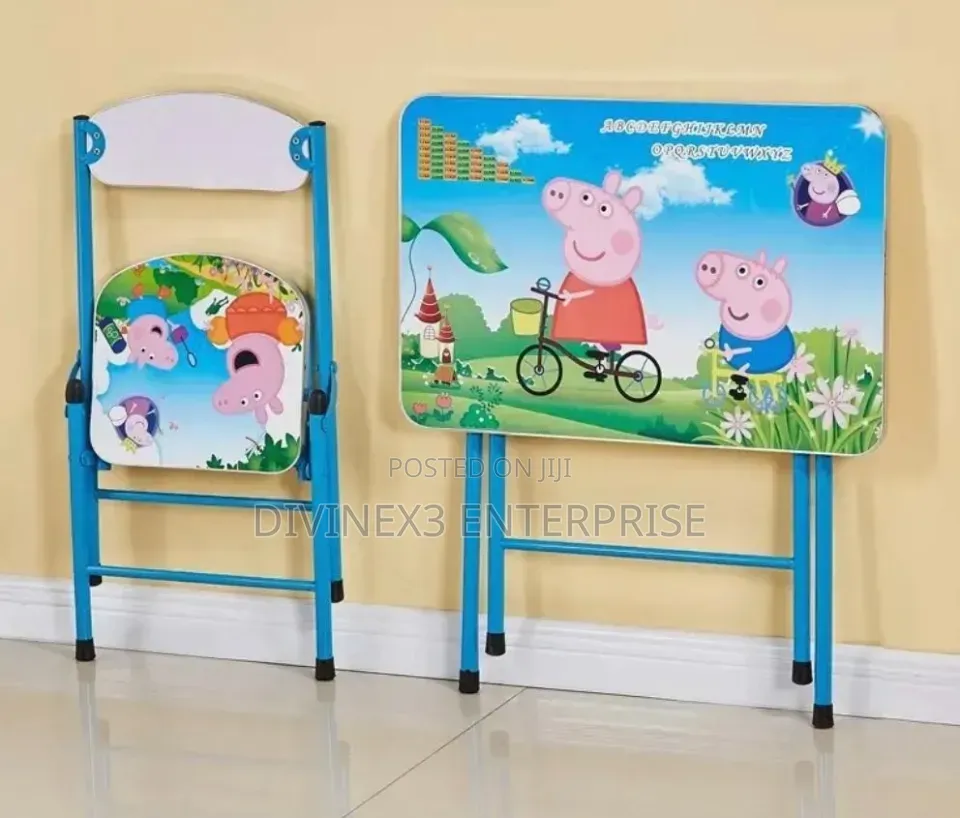 Foldable Kids Study Table Chair Set