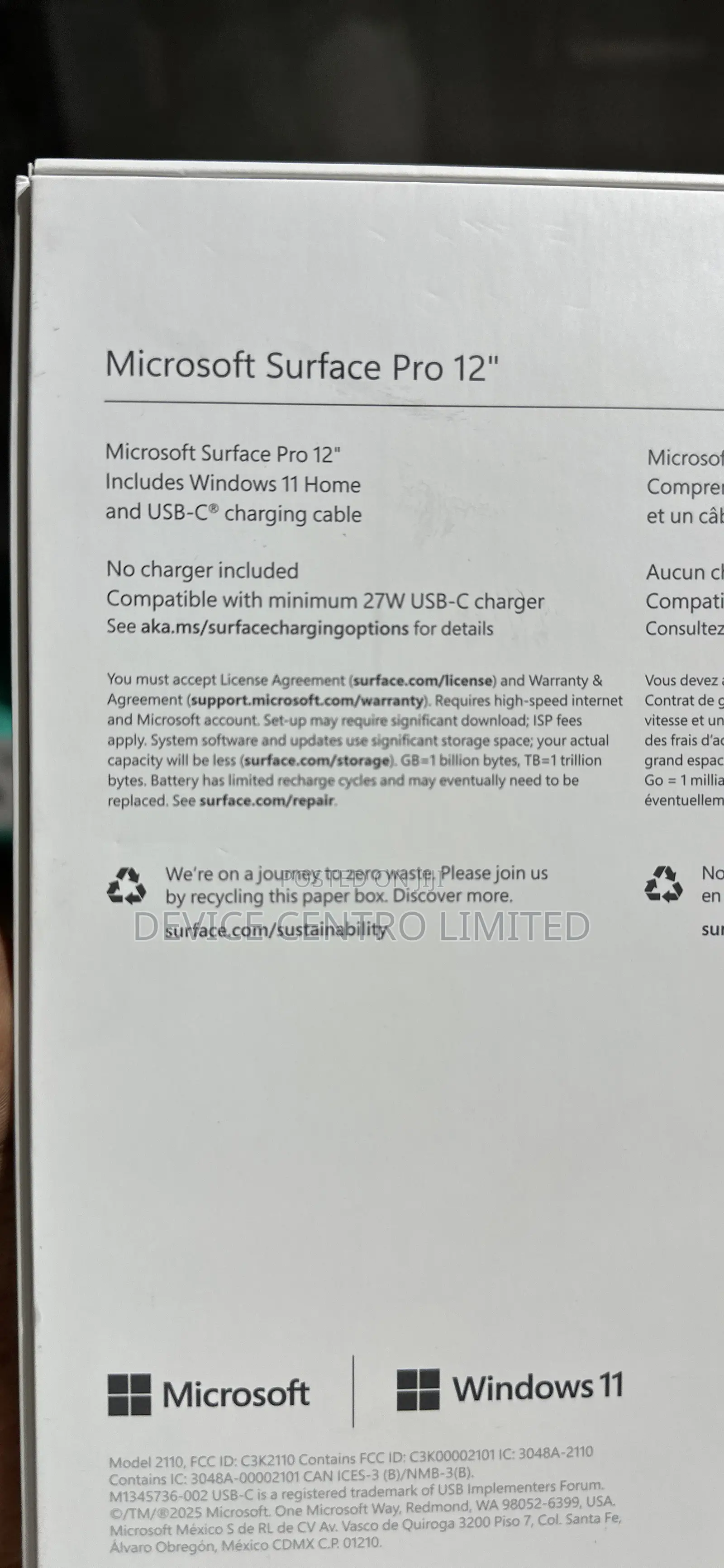 New Microsoft Surface Pro Copilot+ PC 12 8GB Qualcomm Snapdragon X Plus