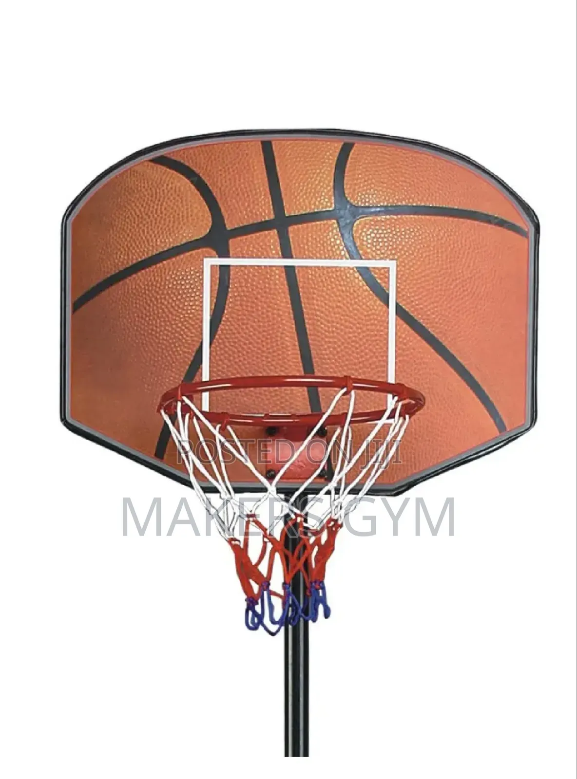 Adjustable Basketball Hoop - Portable Metal Stand Ball Pump