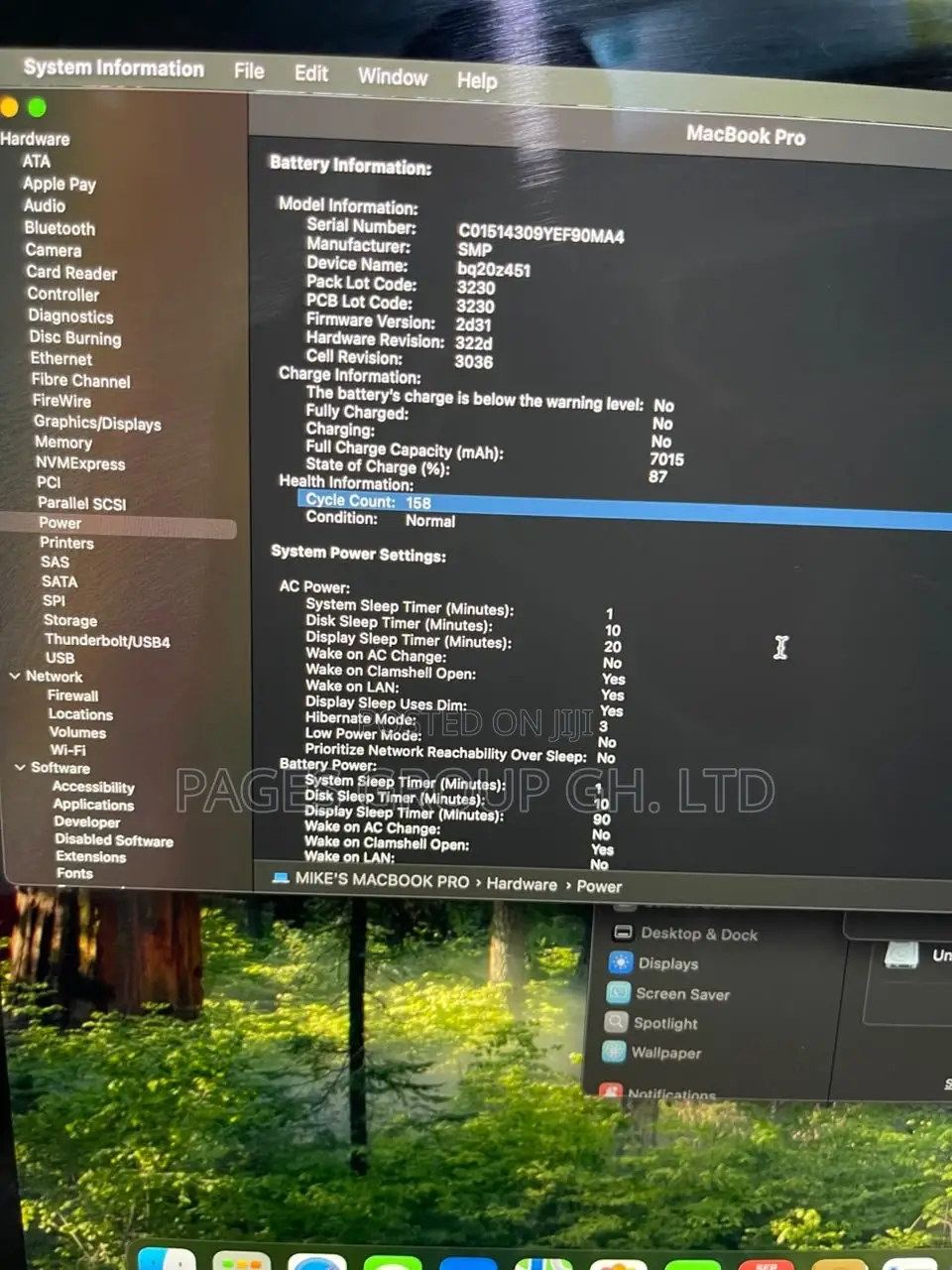 Laptop Apple MacBook Pro 2018 16GB Intel Core i7 SSD 256GB