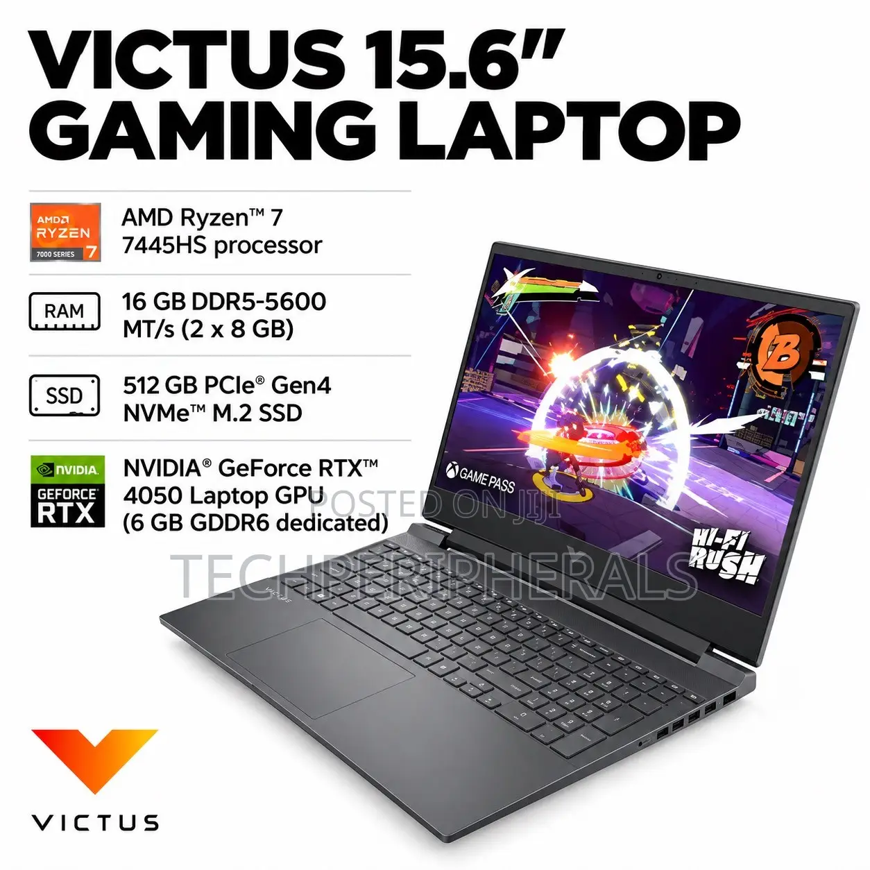 New Laptop HP Victus 15 16GB AMD Ryzen 7 SSD 512GB