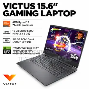New Laptop HP Victus 15 16GB AMD Ryzen 7 SSD 512GB
