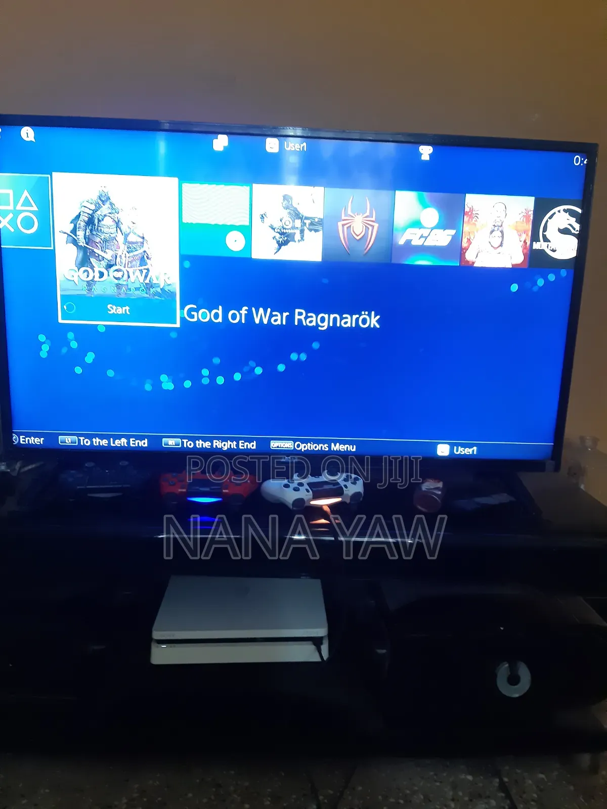 Ps4 Slim With 3 Controllers and Games