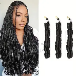 30 INCHES French Curl Non-Human Braiding Hair