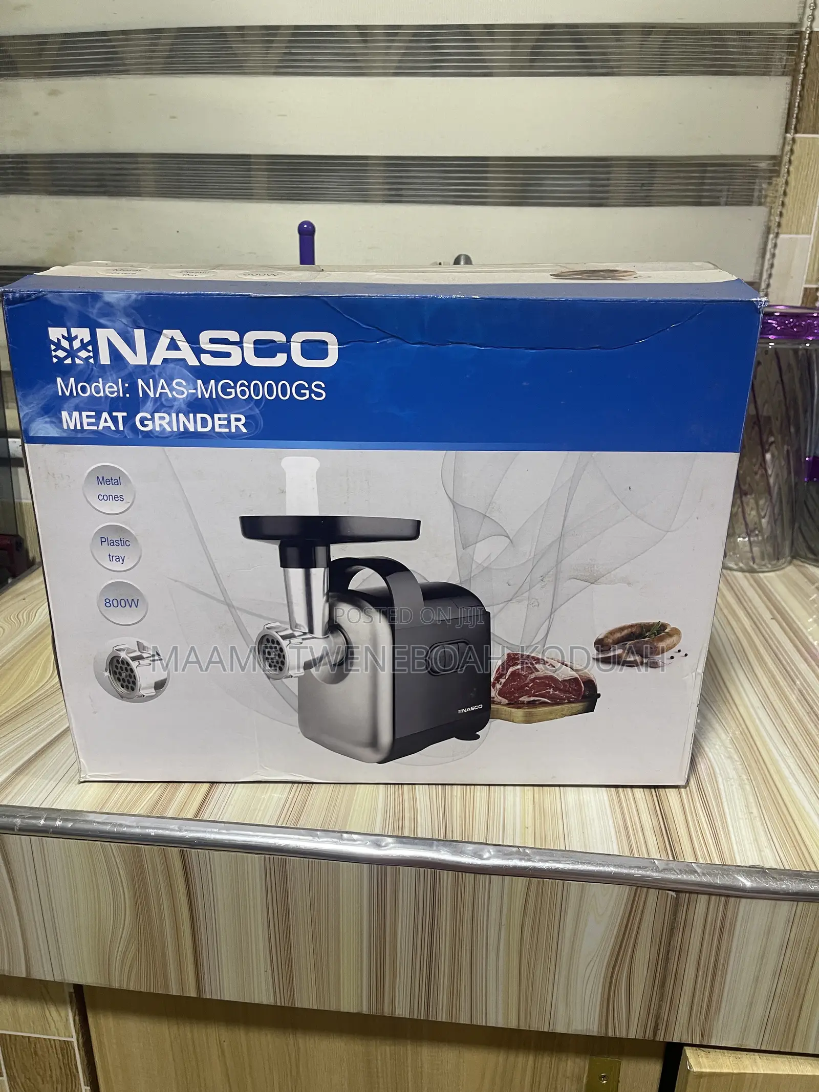 Brand New Nasco 800W Electric Meat Grinder (NAS-MG6000GS) – In Box