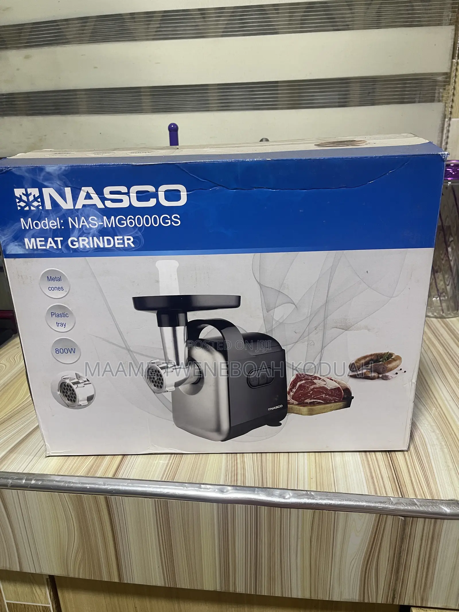 Brand New Nasco 800W Electric Meat Grinder (NAS-MG6000GS) – In Box