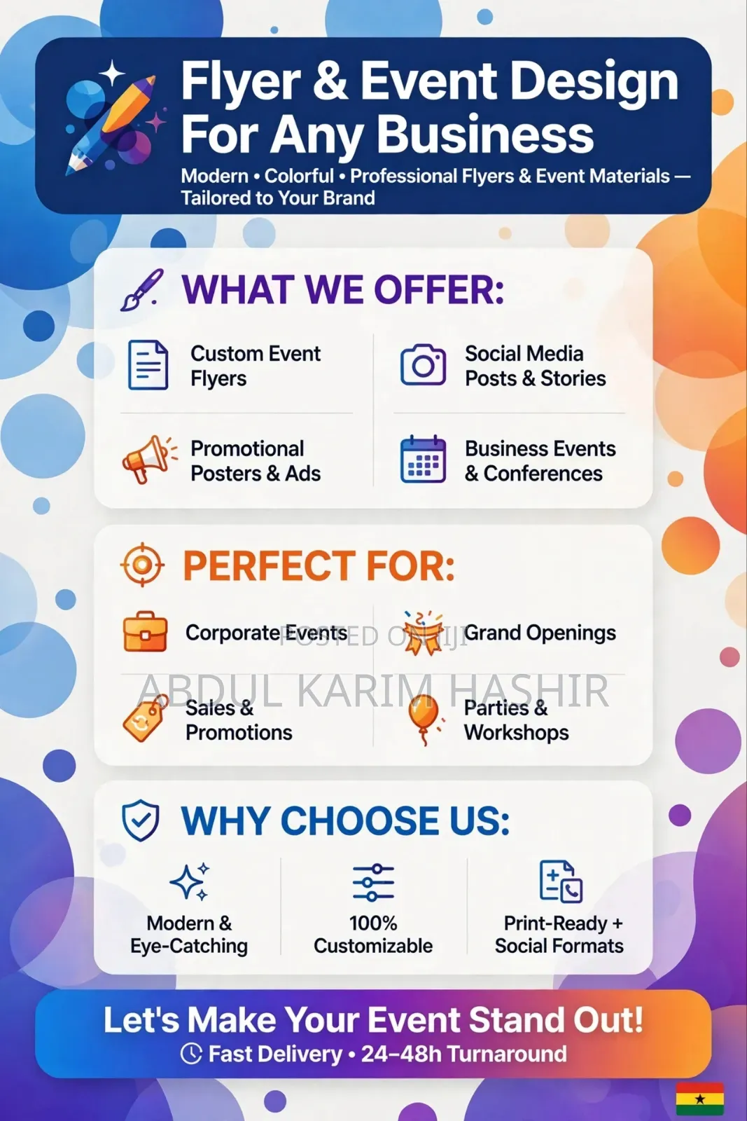 Luxury Flyer & Logo Design - Digital Delivery via WhatsApp