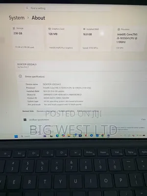 Laptop Microsoft Surface Pro 7 16GB Intel Core i5 SSD 256GB