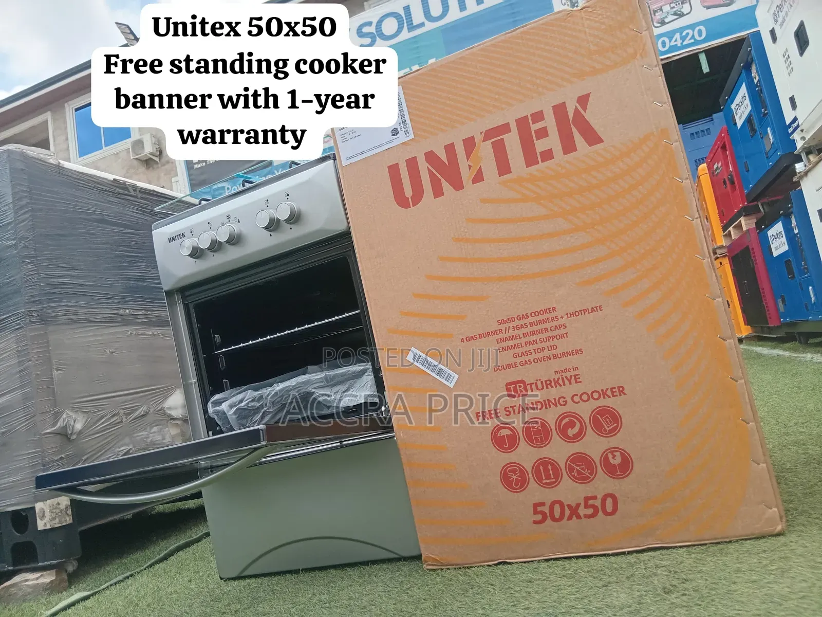 Affordable Unitek 50x50 4-Burner Gas Cooker With Oven Durable, Stylish