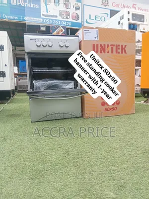 Unitek 50x50 Gas Cooker With 4 Burners Built-in Oven Quality Cooker