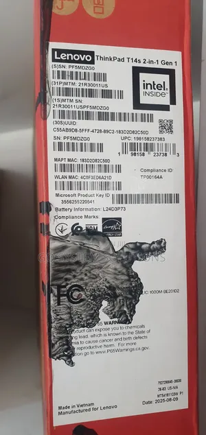New Laptop Lenovo ThinkPad T14s Gen 1 16GB Intel Core Ultra 7 SSD 512GB