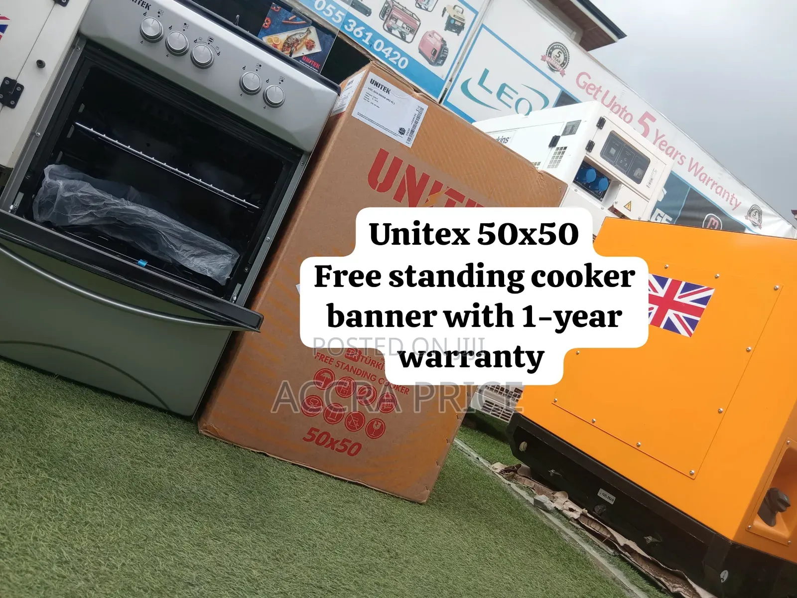 Unitek 50x50 4 Gas Burners Cooker With Oven – Heavy-Duty Kitchen Stove