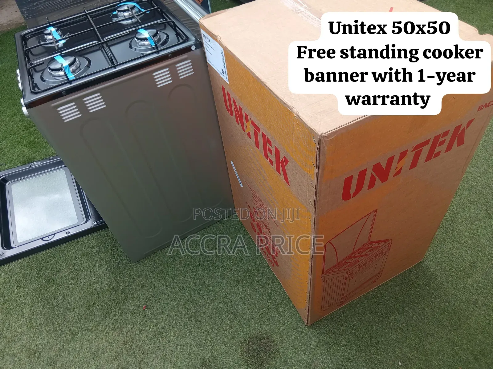 Unitek 50x50 4-Burner Gas Cooker With Spacious Oven – Strong, Stylish