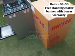 Unitek 50x50 4-Burner Gas Cooker With Spacious Oven – Strong, Stylish