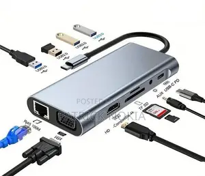 Type-C to HDTV 11-in-1 Multi-Port Adapter Hub