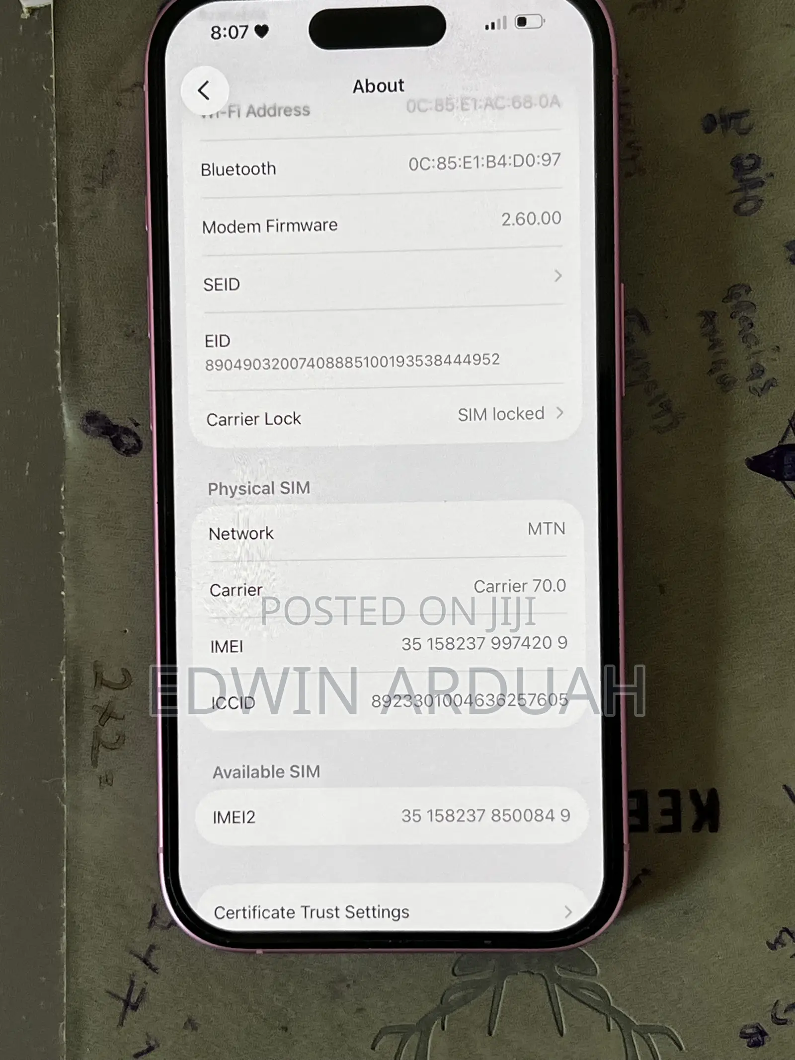 Apple iPhone 16 128 GB Pink