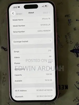 Apple iPhone 16 128 GB Pink