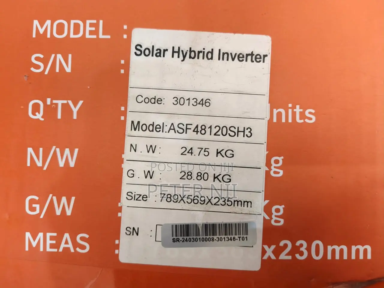 12kw SRNE 3-Phase Solar Hybrid Inverter