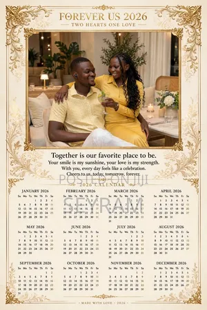 Custom 2026 Luxury Family Love Calendar Frame Design