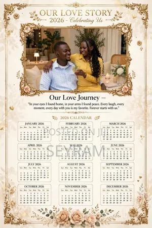Custom 2026 Luxury Family Love Calendar Frame Design