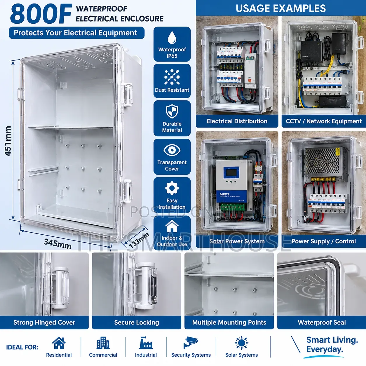 Outdoor Waterproof Electric and CCTV Cabinet (Size 345*133*145)
