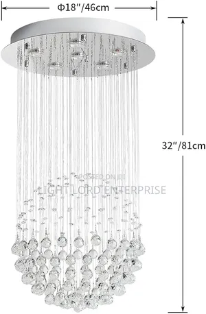 Single Ball Water Dropping Chandelier