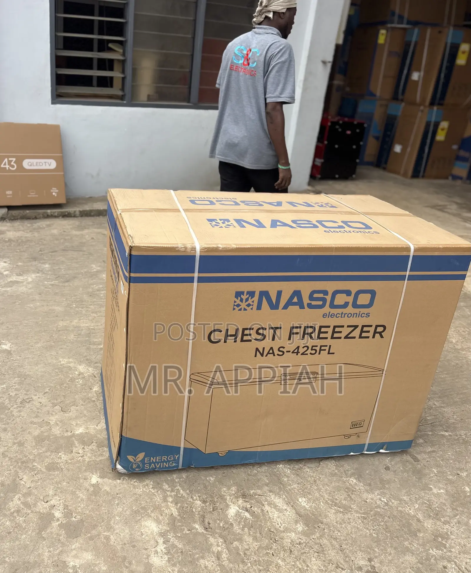 Extremely Unique Nasco Single Door Chest Freezer(Black)400L