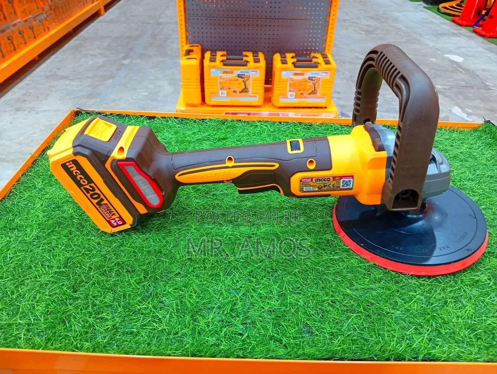 7” Cordless Angle Polisher With 3PCs Accessories Incl. - APL20181
