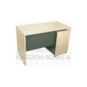 Modern Wooden Office Staff Desk With Attached Pedestal Drawer Locker