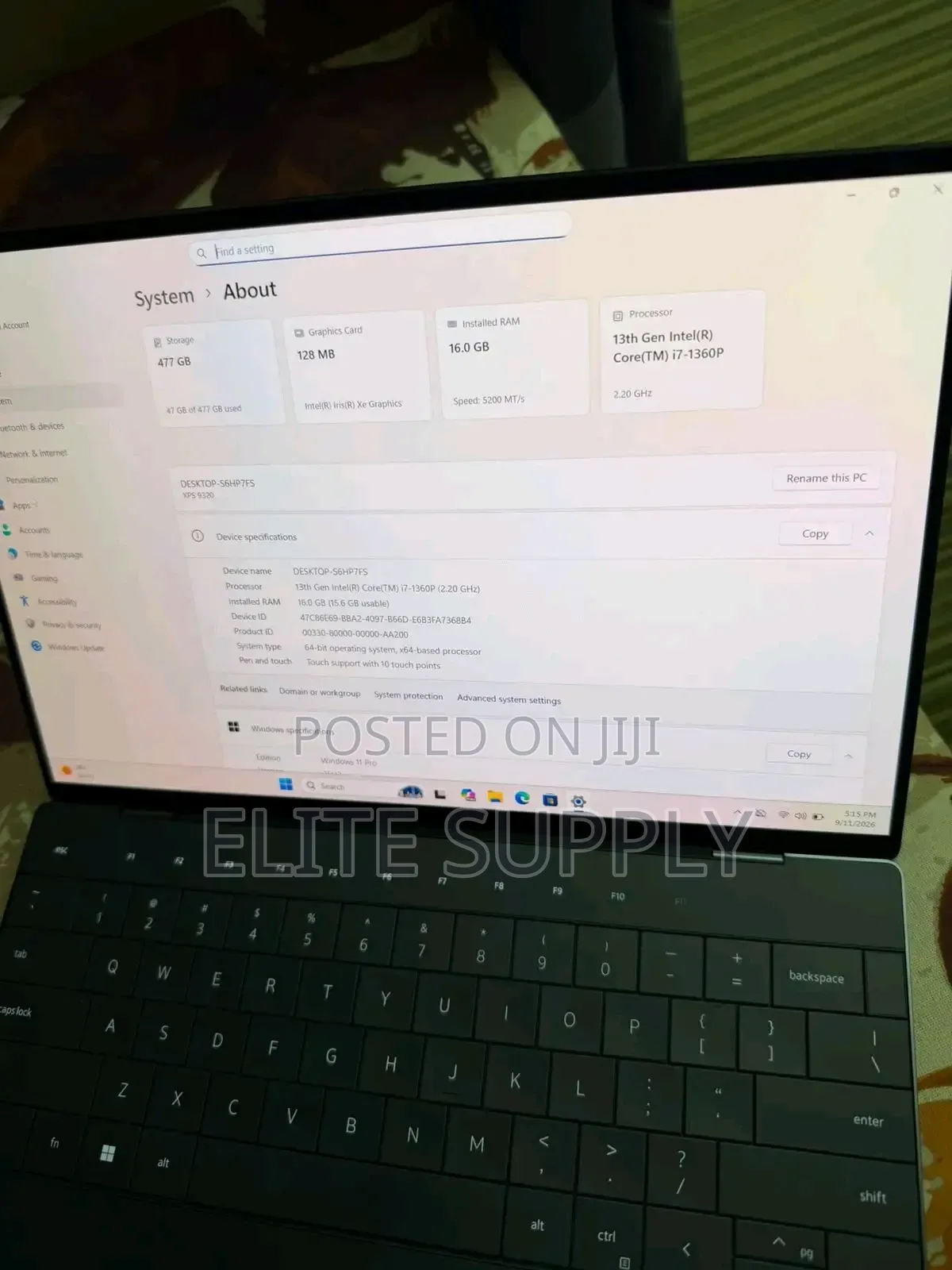 New Laptop Dell XPS 13 16GB Intel Core i7 SSD 512GB