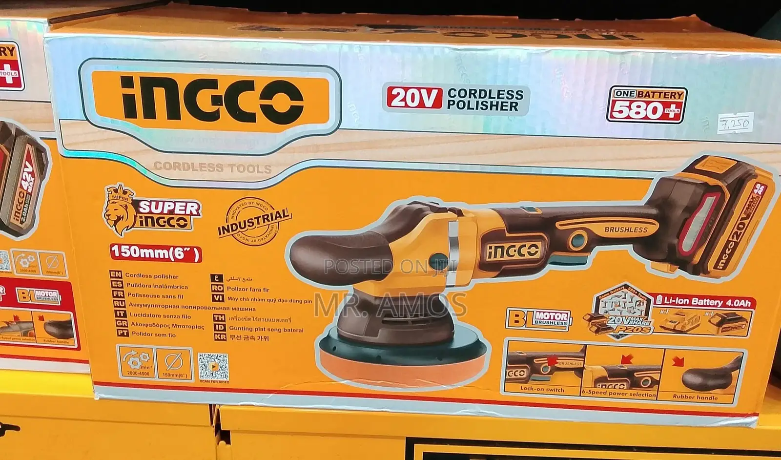 150mm Brushless Cordless Angle Polisher - Apli20151
