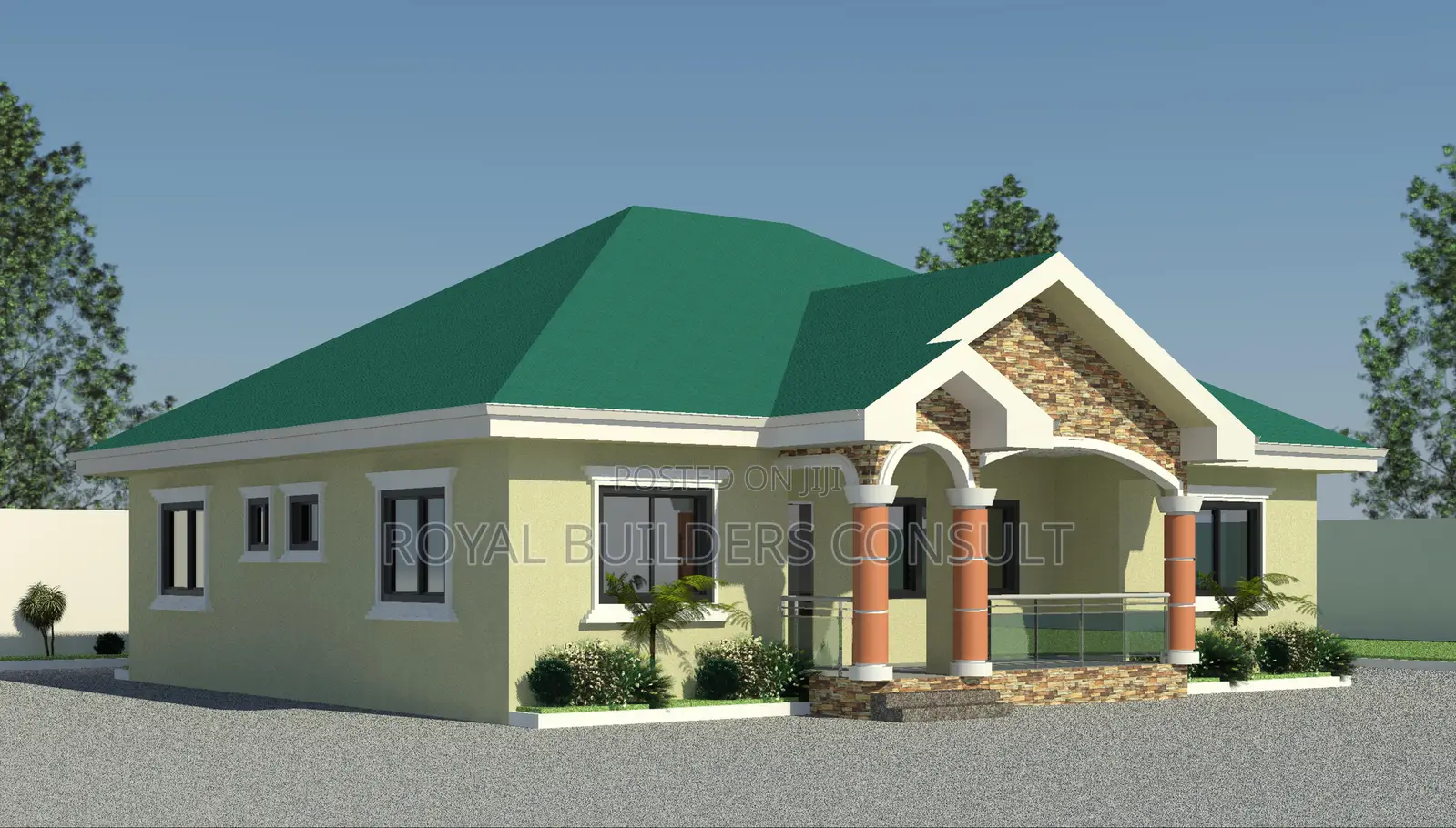 Modern 3-Bedroom House Design for Sale – Accra, Ghana