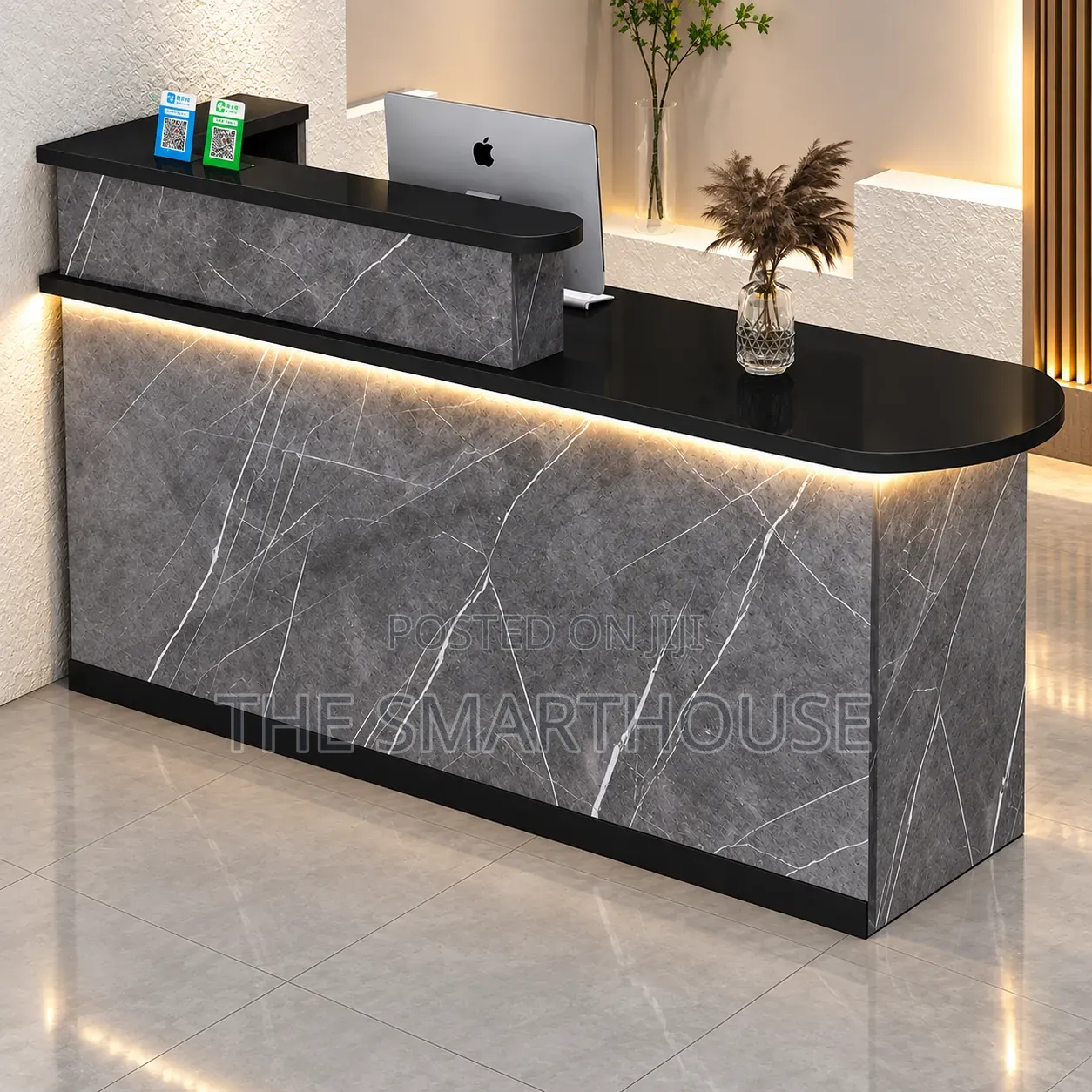 Modern Marble Reception Desk – (Table Size - 150cm)