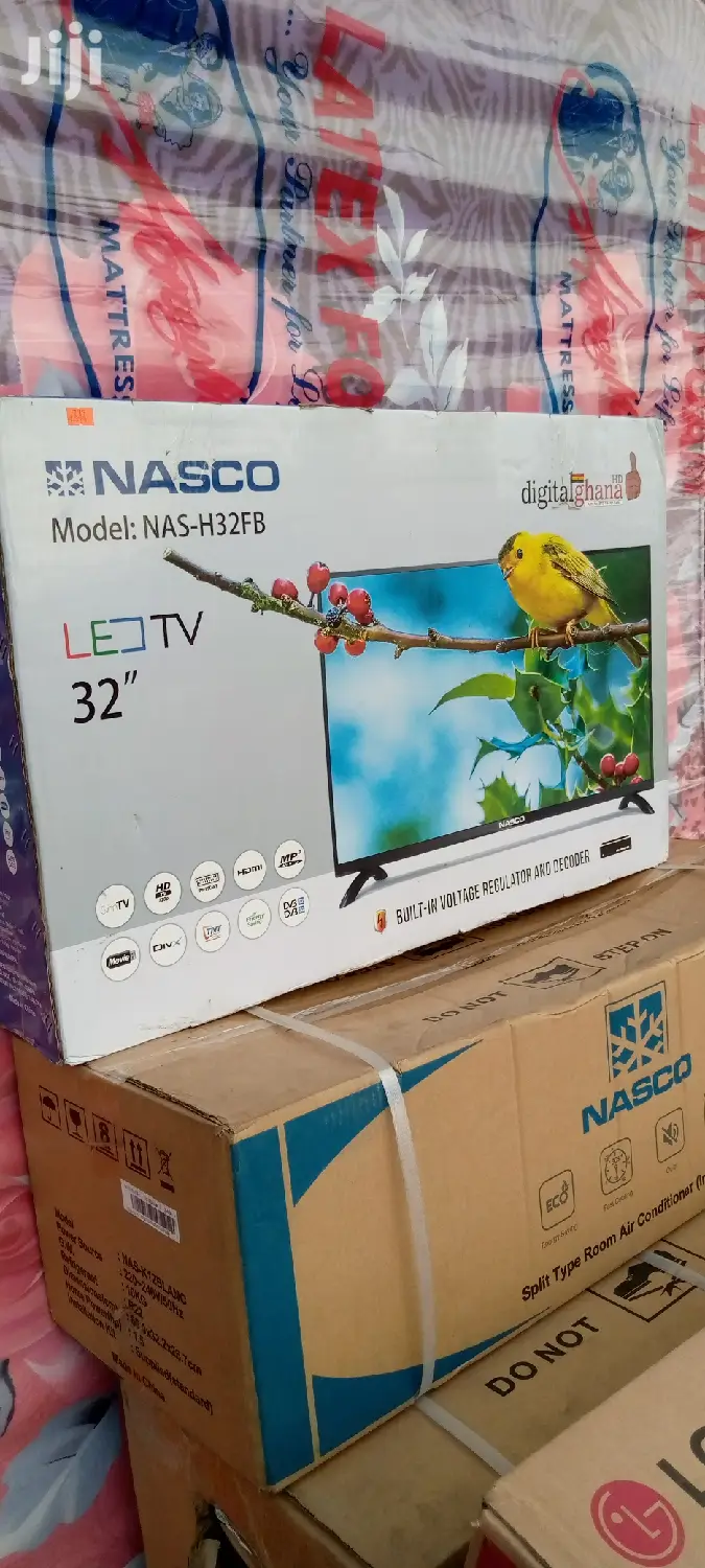 Nasco 32" Tv +Inbuilt Decoder
